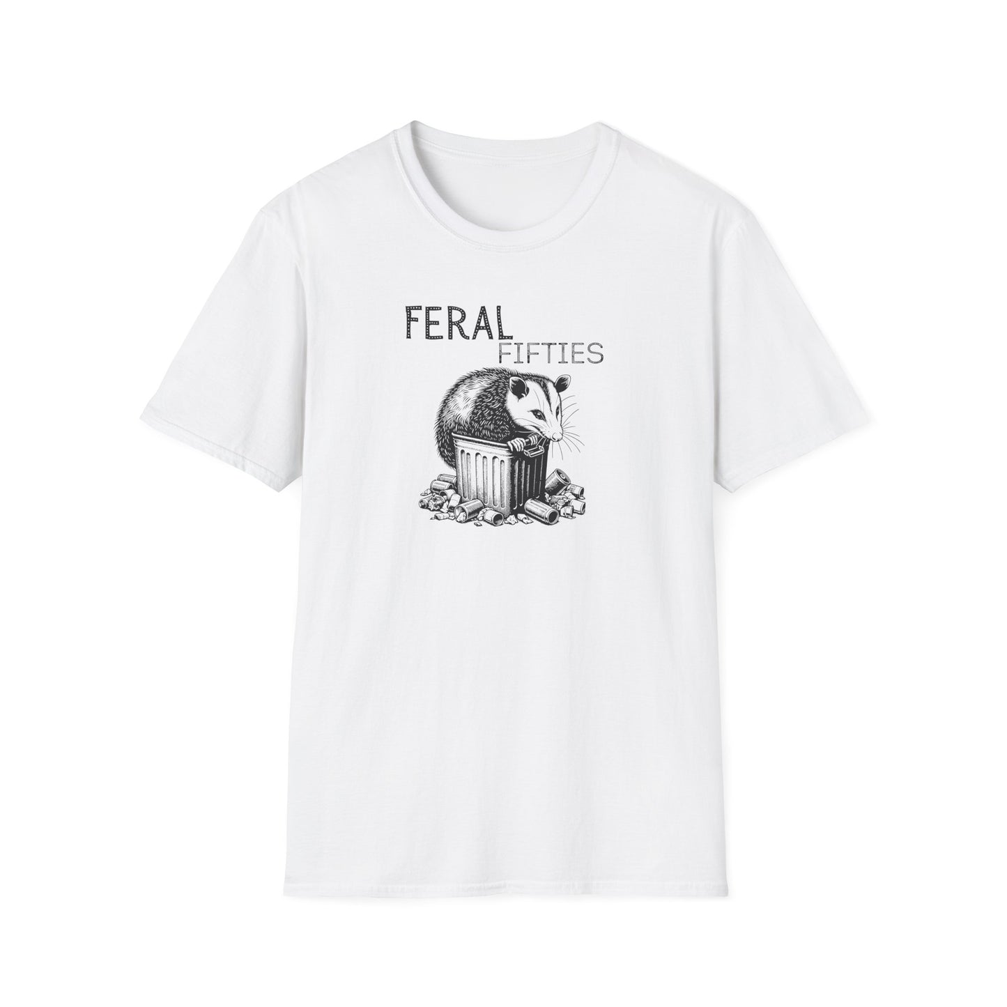 Feral Fifties T-Shirt, Unisex Softstyle Tee for Nature Lovers, Animal-themed Gift, Eco-Friendly Fashion, Casual Wear