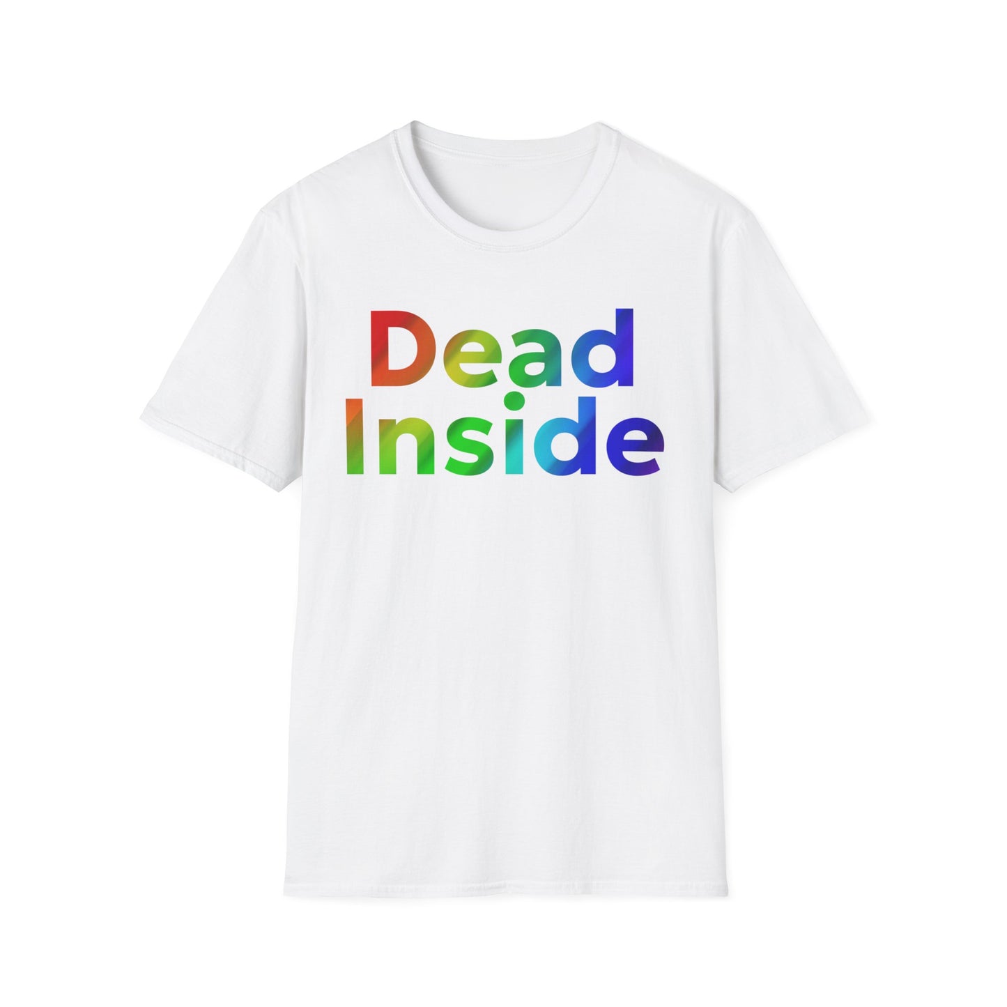 Colorful 'Dead Inside' Unisex Softstyle T-Shirt, Funny Graphic Tee, Casual Wear, Gift Idea, Everyday Comfort