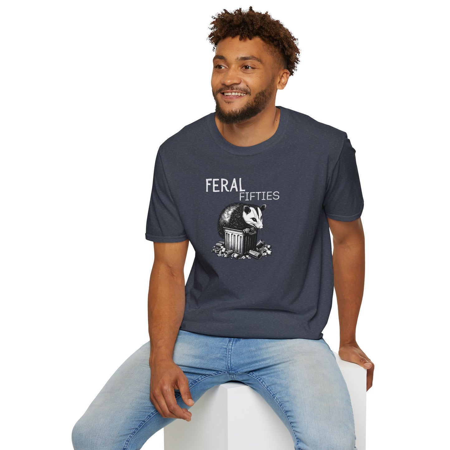 Feral Fifties T-Shirt, Unisex Softstyle Tee for Nature Lovers, Animal-themed Gift, Eco-Friendly Fashion, Casual Wear
