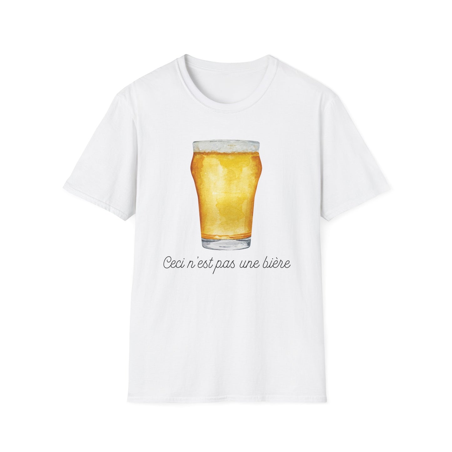 Beer Glass Unisex T-Shirt | Magritte Inspired Design
