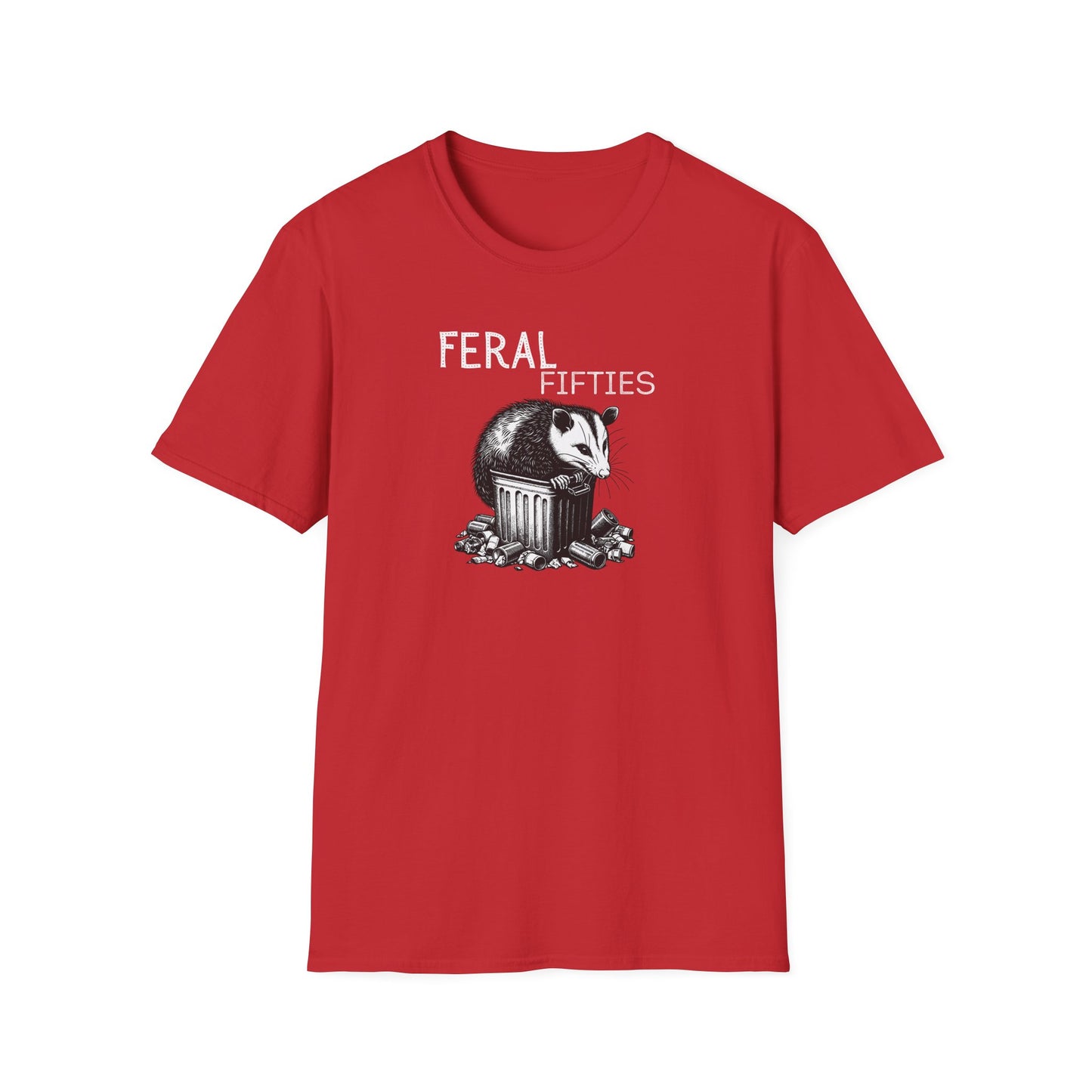 Feral Fifties T-Shirt, Unisex Softstyle Tee for Nature Lovers, Animal-themed Gift, Eco-Friendly Fashion, Casual Wear