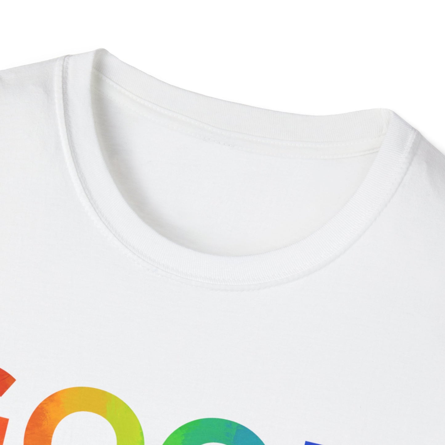Good Vibes Rainbow Tee, Positive Energy Apparel, Casual Wear, Gift for Friends, Birthday Celebrations