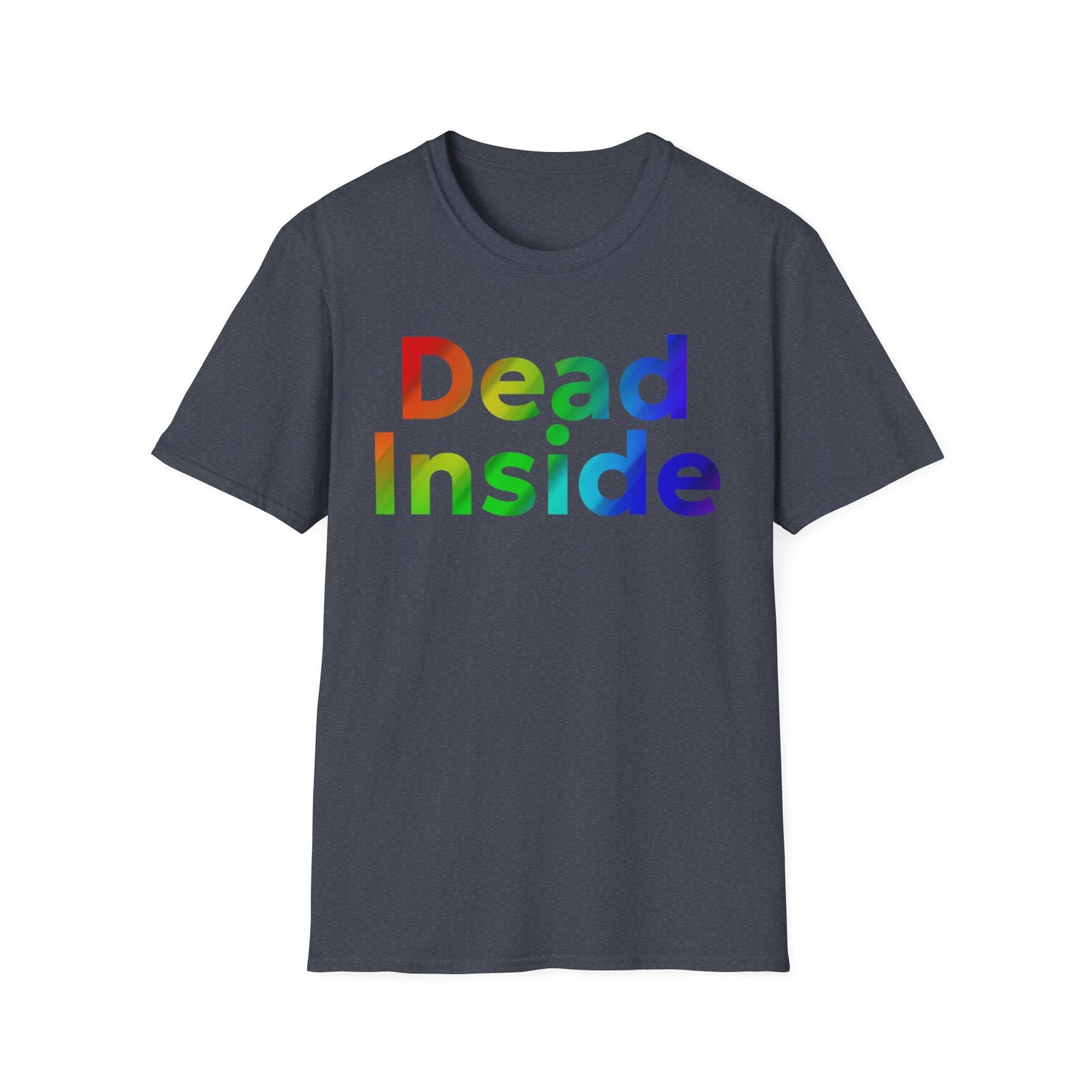 Colorful 'Dead Inside' Unisex Softstyle T-Shirt, Funny Graphic Tee, Casual Wear, Gift Idea, Everyday Comfort