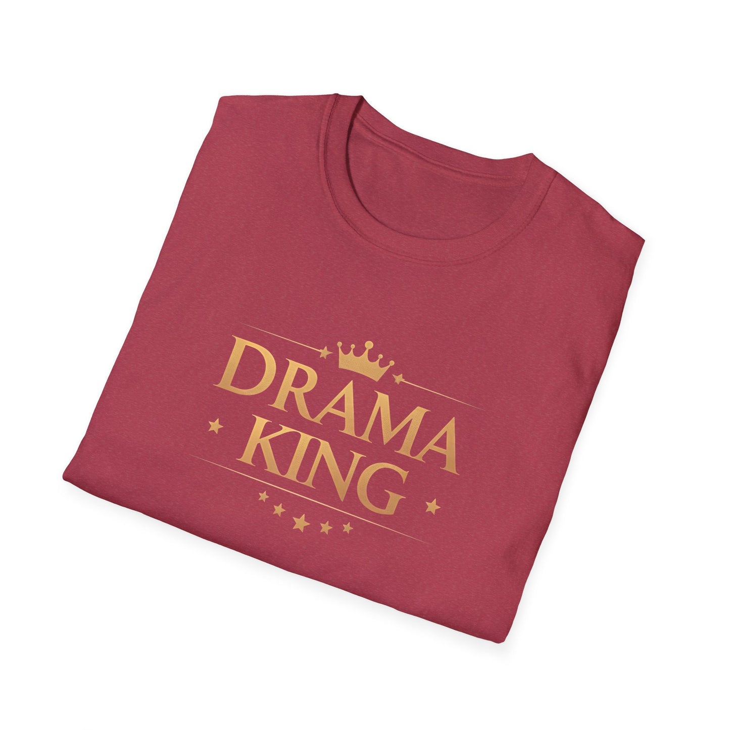 Drama King Unisex T-Shirt, Fun Gift for Theatrical Lovers, Perfect for Parties, Birthdays, Casual Wear