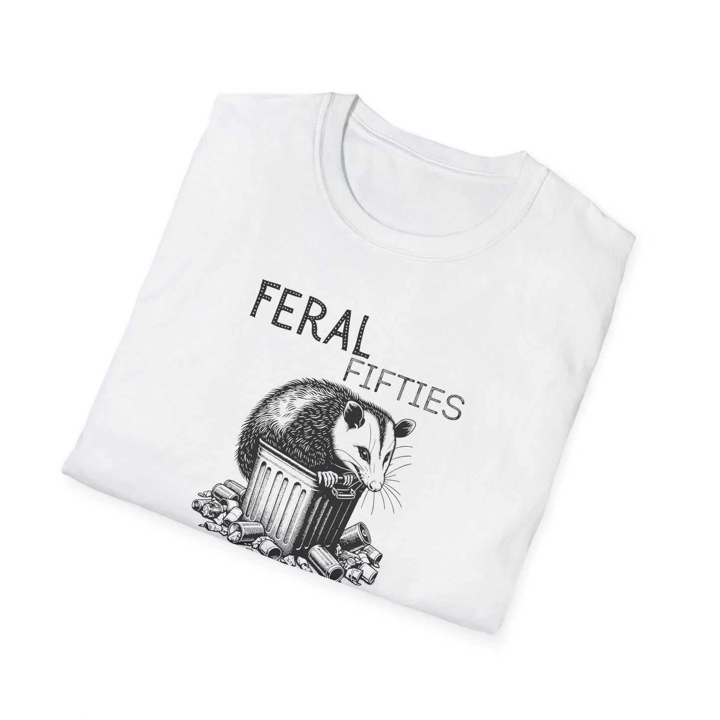 Feral Fifties T-Shirt, Unisex Softstyle Tee for Nature Lovers, Animal-themed Gift, Eco-Friendly Fashion, Casual Wear