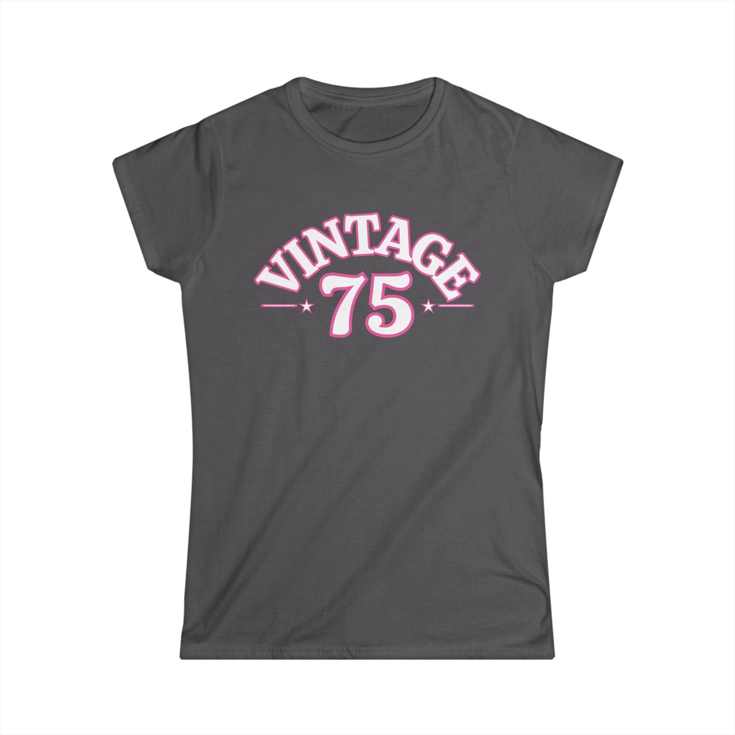 Vintage 75 Women's Tee - Retro Style Shirt, Casual Outfit, Gift for Her, Birthday, Nostalgic Apparel, Vintage Lover's Fashion