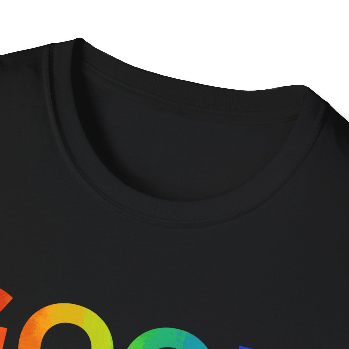Good Vibes Rainbow Tee, Positive Energy Apparel, Casual Wear, Gift for Friends, Birthday Celebrations