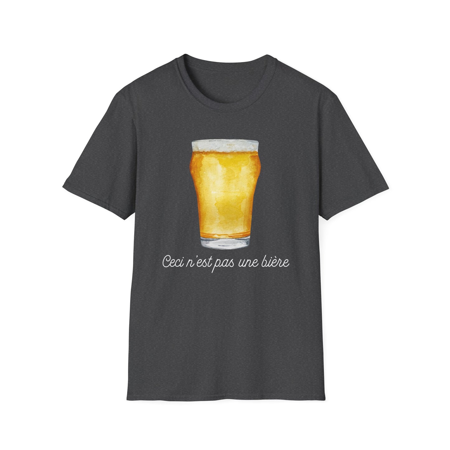 Beer Glass Unisex T-Shirt | Magritte Inspired Design