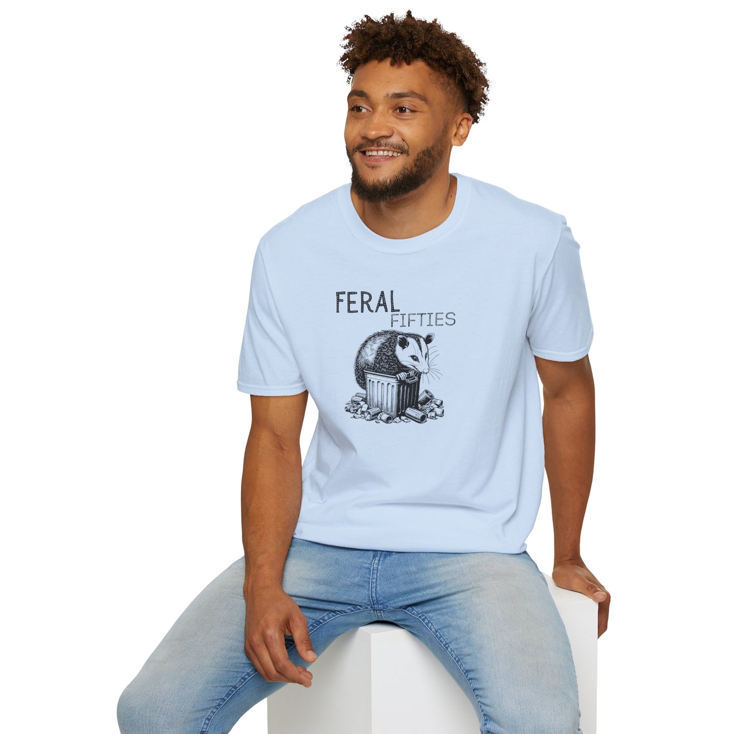 Feral Fifties T-Shirt, Unisex Softstyle Tee for Nature Lovers, Animal-themed Gift, Eco-Friendly Fashion, Casual Wear