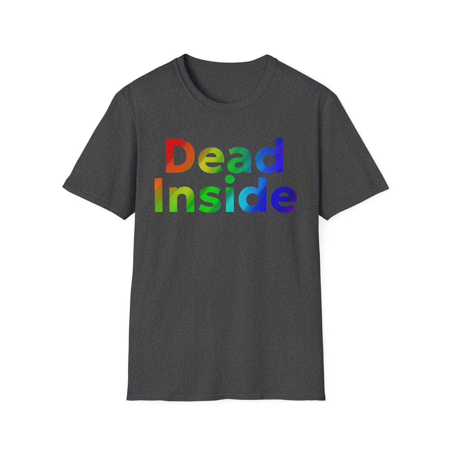 Colorful 'Dead Inside' Unisex Softstyle T-Shirt, Funny Graphic Tee, Casual Wear, Gift Idea, Everyday Comfort
