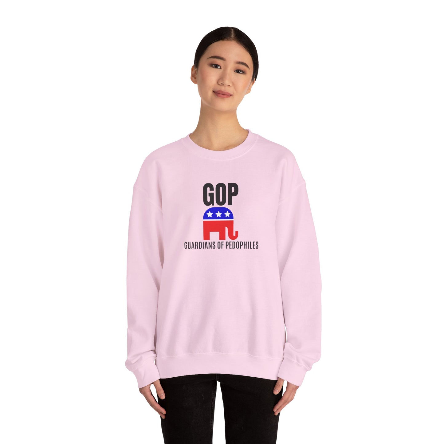 GOP Pedo Crewneck Sweatshirt - Protest Apparel, Funny Sweatshirt, Gift for Activists, Casual Wear, Unisex Clothing