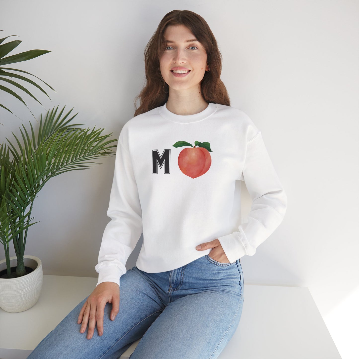 Impeach Unisex Crewneck Sweatshirt, Cozy Graphic Sweatshirt, Comfortable Layer, Gift for Peach Lovers, Casual Fall Apparel