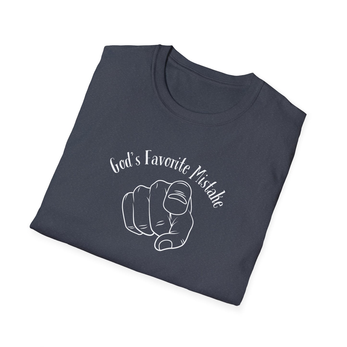 God's Favorite Mistake Unisex Softstyle T-Shirt, Father's Day Gift, Funny Dad Shirt, Casual Tee, Gift for Dads