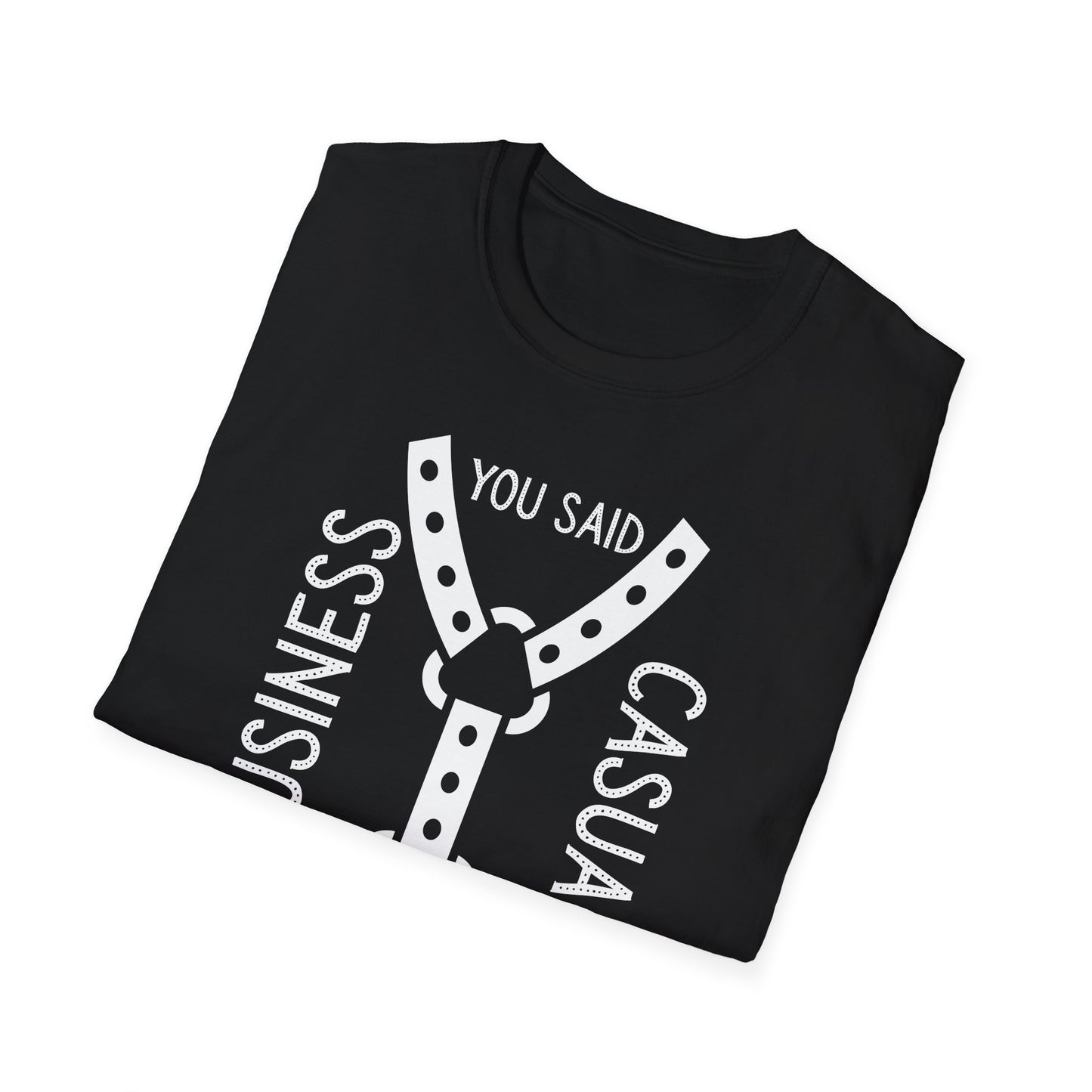 Bondage Casual Humor T-Shirt - Business Casual, Funny Tee for Work, Gift for Office Friends, Unisex Softstyle Shirt, Everyday Wear