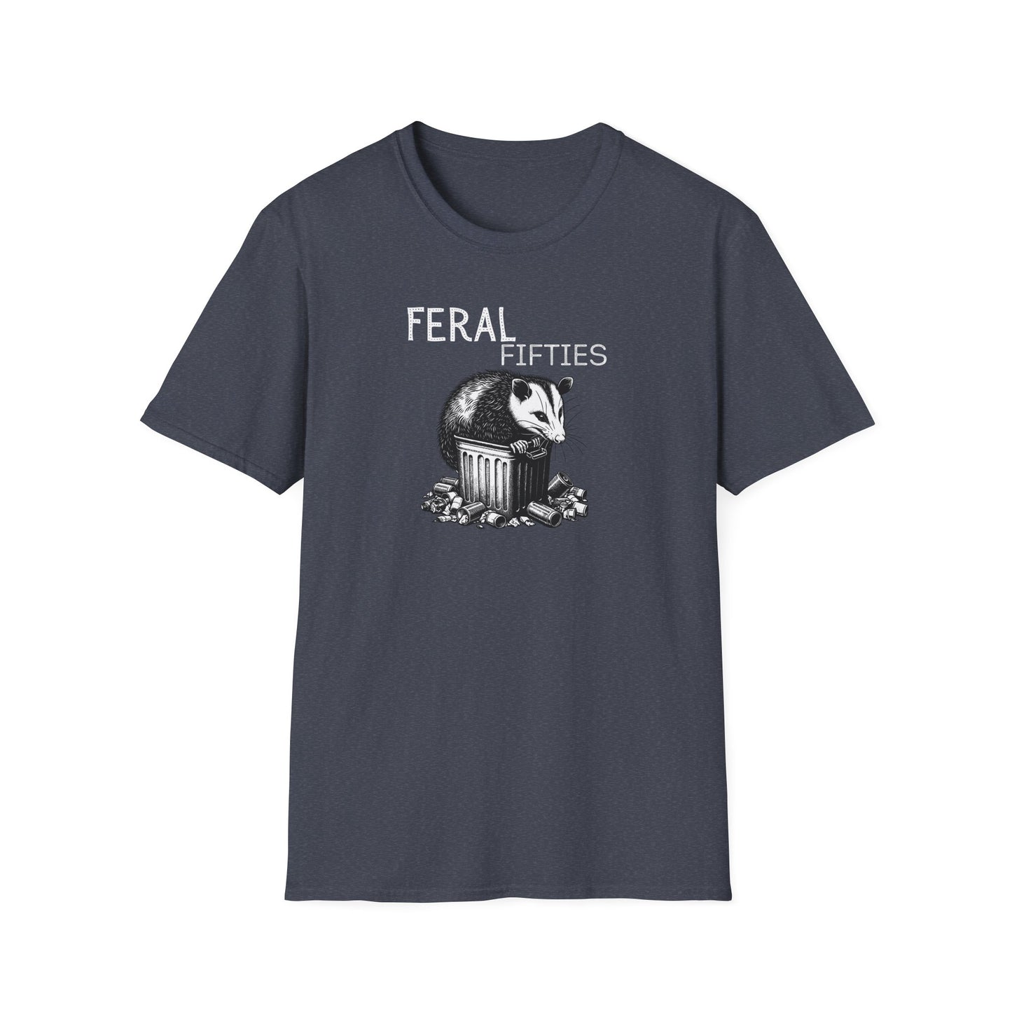Feral Fifties T-Shirt, Unisex Softstyle Tee for Nature Lovers, Animal-themed Gift, Eco-Friendly Fashion, Casual Wear