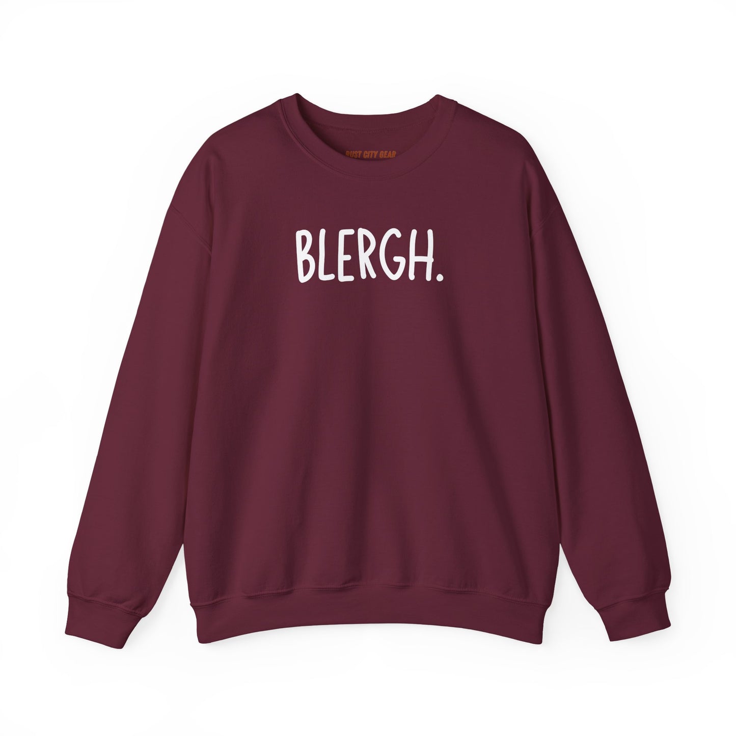 Blergh. Unisex Heavy Blend™ Crewneck Sweatshirt, Cozy Pullover, Gift for Her/Him, Relaxation Wear, Comfy Loungewear