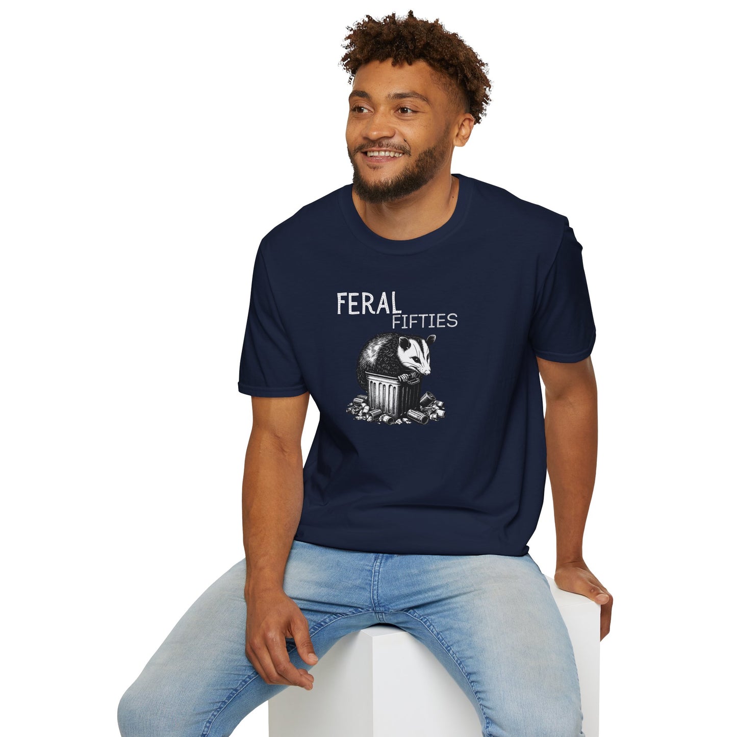 Feral Fifties T-Shirt, Unisex Softstyle Tee for Nature Lovers, Animal-themed Gift, Eco-Friendly Fashion, Casual Wear