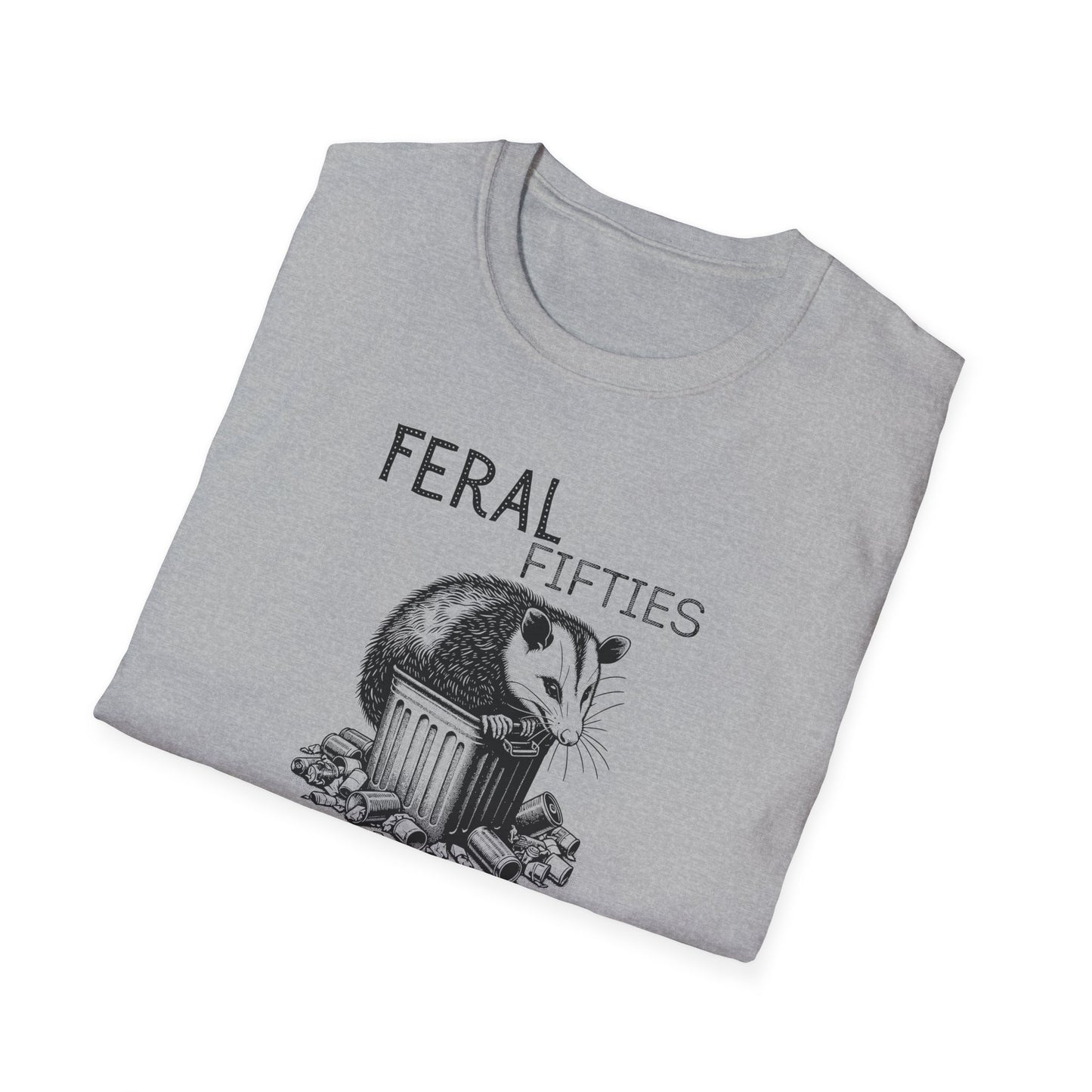 Feral Fifties T-Shirt, Unisex Softstyle Tee for Nature Lovers, Animal-themed Gift, Eco-Friendly Fashion, Casual Wear
