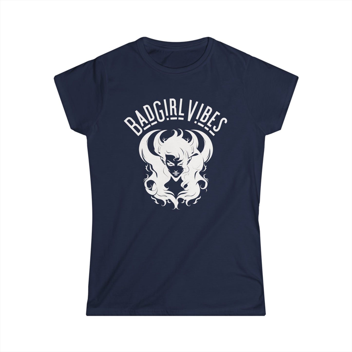Bad Girl Vibes Women's Softstyle Tee, Trendy Graphic Tee, Casual Wear, Gift for Her, Birthday Gift, Fashion Statement Tee