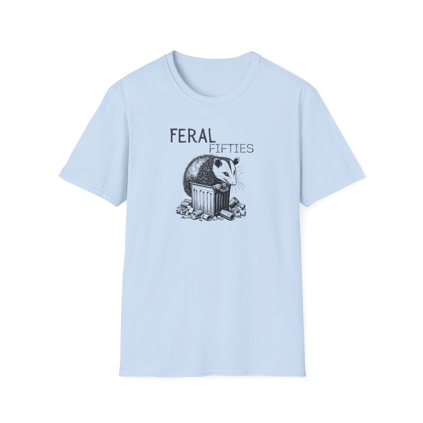 Feral Fifties T-Shirt, Unisex Softstyle Tee for Nature Lovers, Animal-themed Gift, Eco-Friendly Fashion, Casual Wear