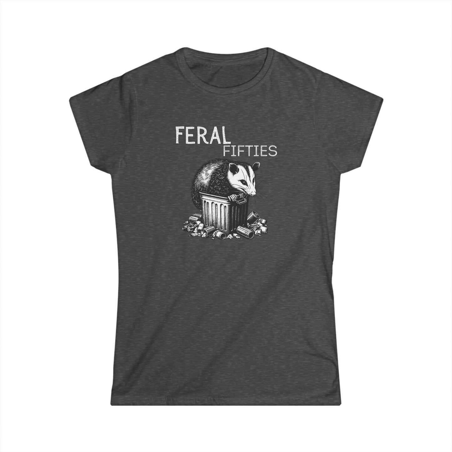 Feral Fifties Tee - Fun Graphic Women's Softstyle T-Shirt, Perfect for Birthdays, Casual Wear, Wildlife Lovers, Gift Idea