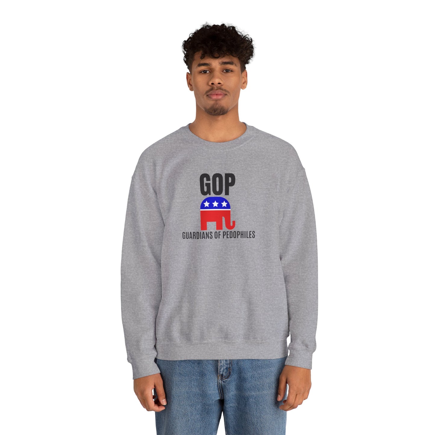 GOP Pedo Crewneck Sweatshirt - Protest Apparel, Funny Sweatshirt, Gift for Activists, Casual Wear, Unisex Clothing