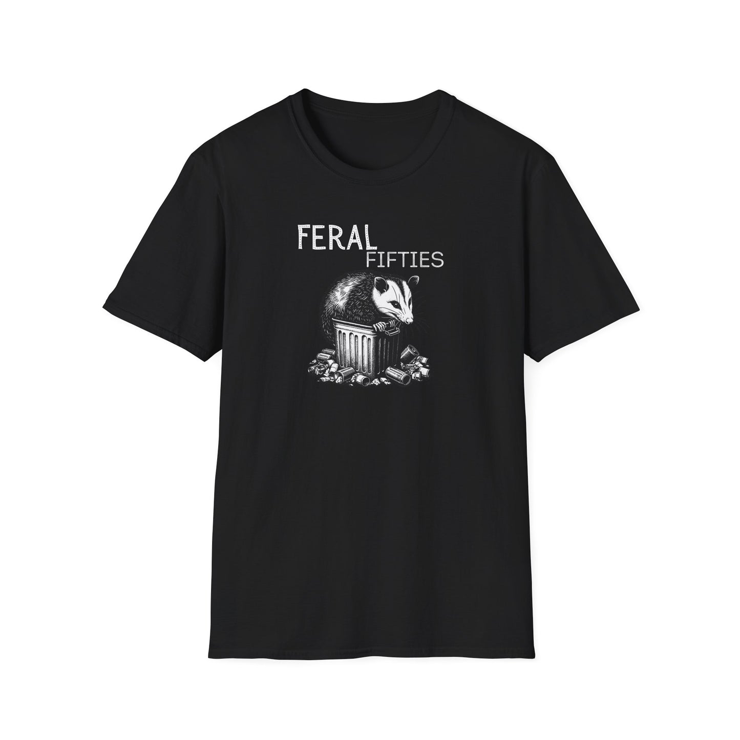 Feral Fifties T-Shirt, Unisex Softstyle Tee for Nature Lovers, Animal-themed Gift, Eco-Friendly Fashion, Casual Wear