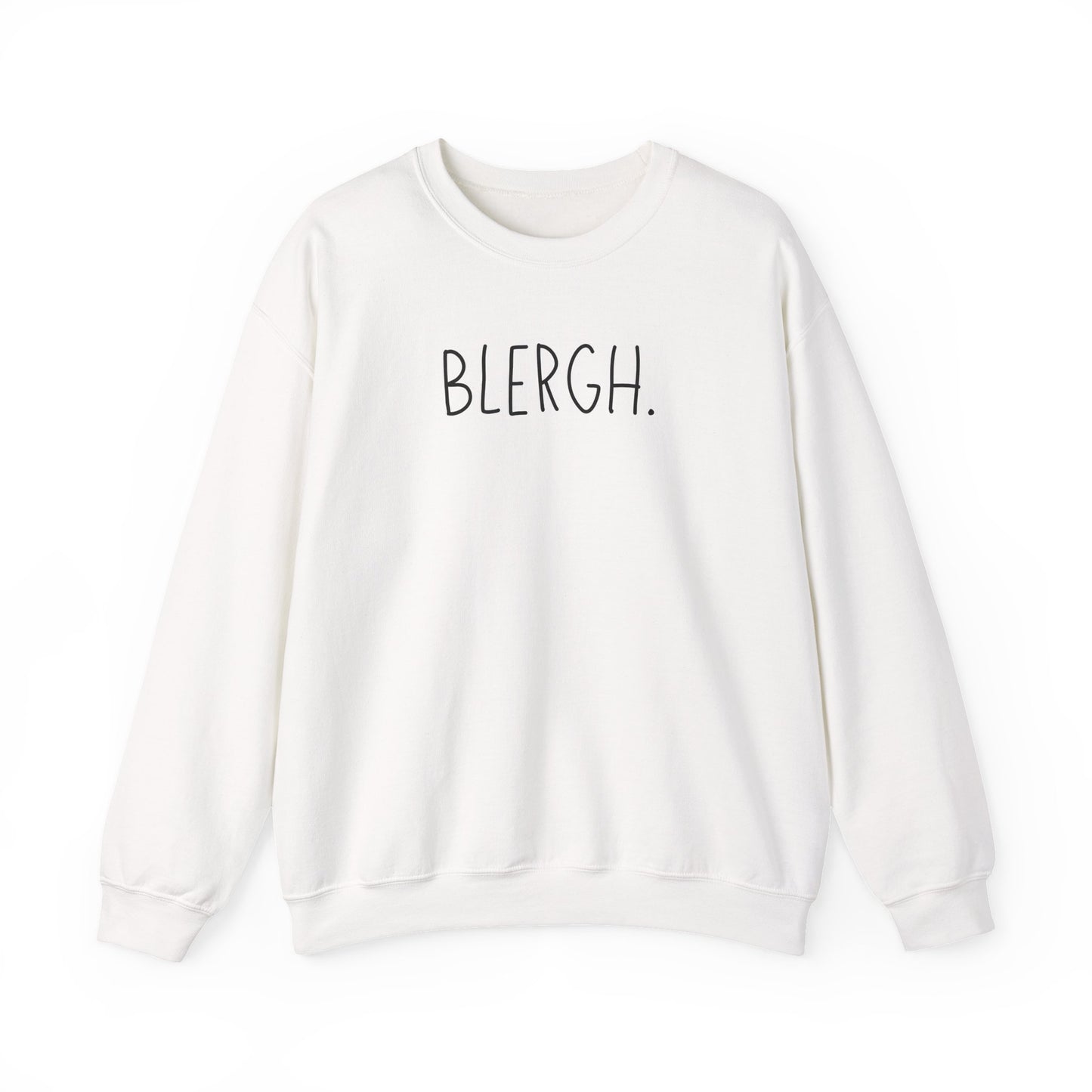 Blergh. Unisex Heavy Blend™ Crewneck Sweatshirt, Cozy Pullover, Gift for Her/Him, Relaxation Wear, Comfy Loungewear
