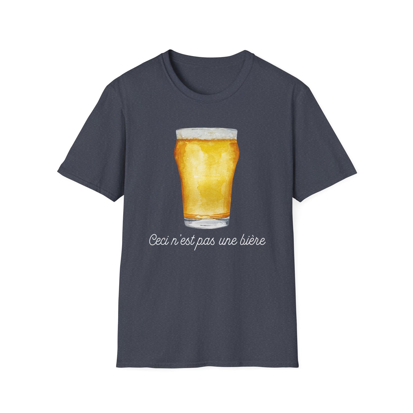 Beer Glass Unisex T-Shirt | Magritte Inspired Design