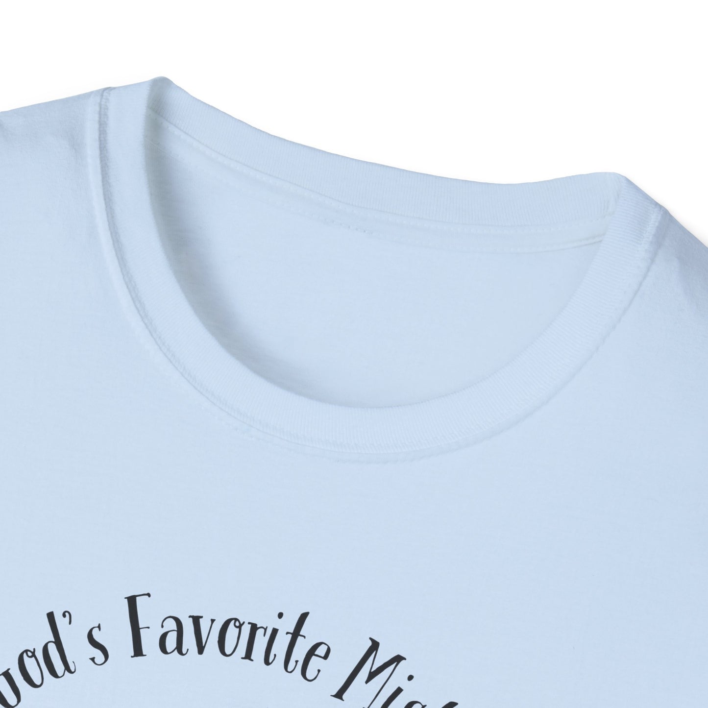 God's Favorite Mistake Unisex Softstyle T-Shirt, Father's Day Gift, Funny Dad Shirt, Casual Tee, Gift for Dads