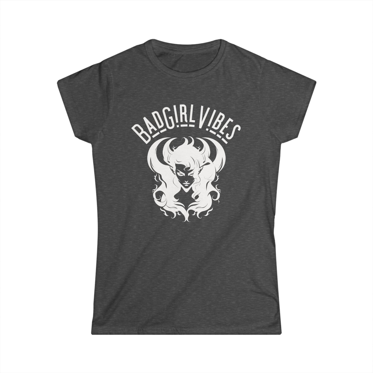 Bad Girl Vibes Women's Softstyle Tee, Trendy Graphic Tee, Casual Wear, Gift for Her, Birthday Gift, Fashion Statement Tee