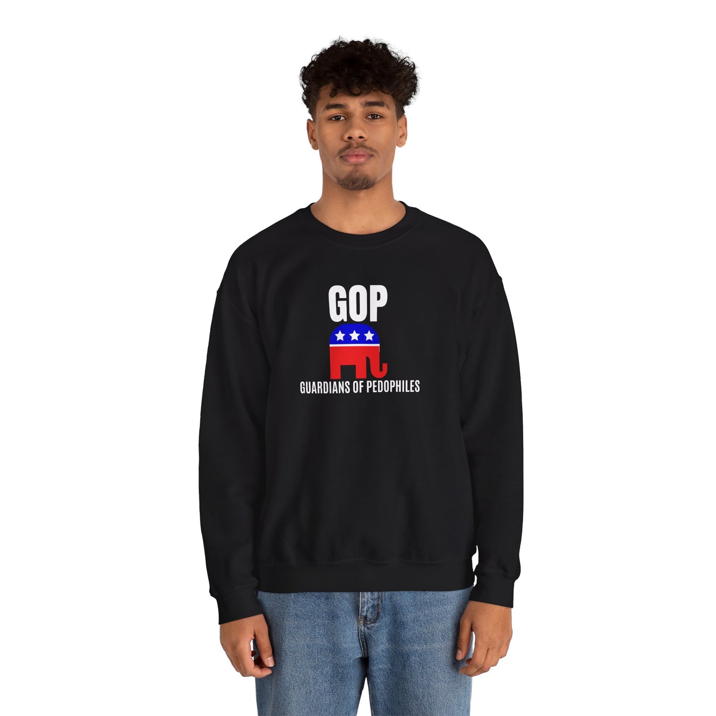 GOP Pedo Crewneck Sweatshirt - Protest Apparel, Funny Sweatshirt, Gift for Activists, Casual Wear, Unisex Clothing