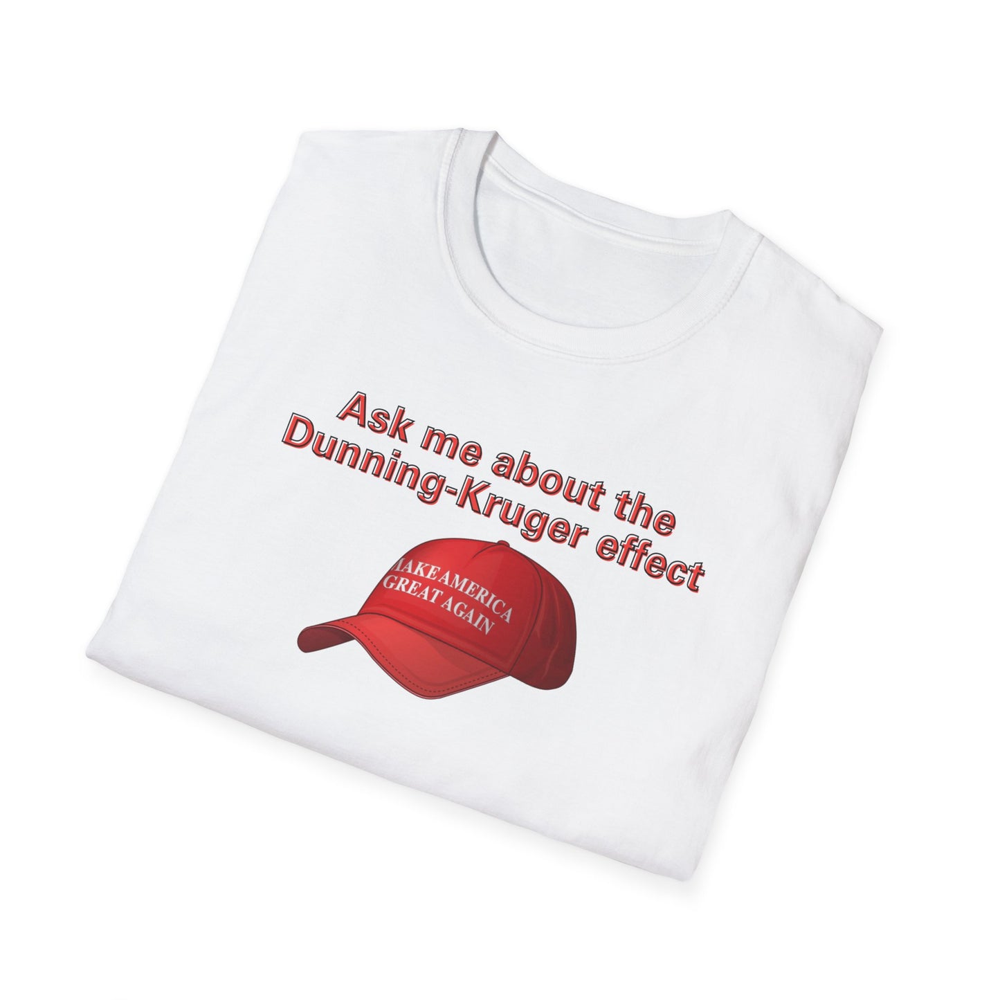 Dunning-Kruger Effect Tee, Unisex Graphic T-Shirt, Funny Education Shirt, Humor Apparel, Casual Wear, Gift for Teachers