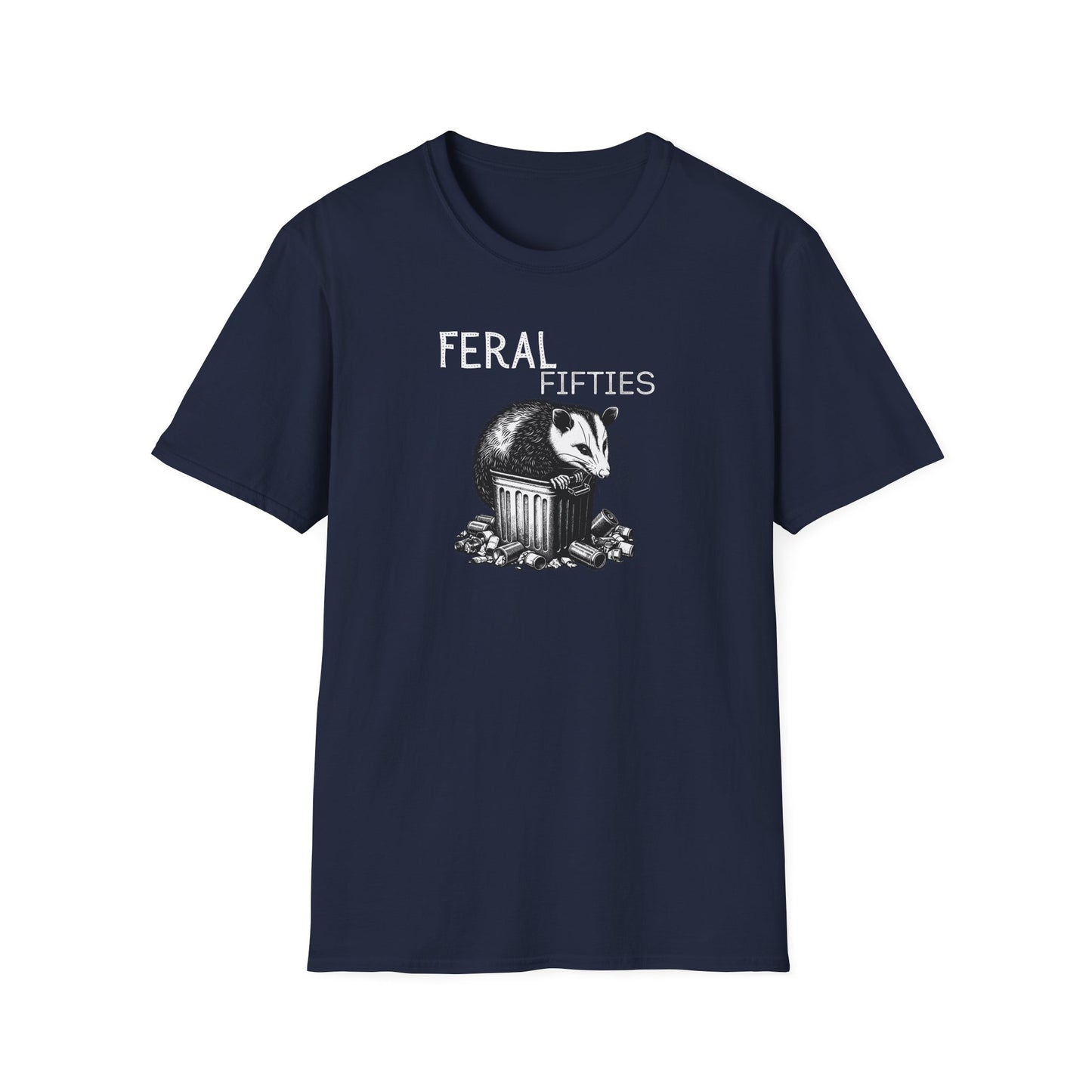 Feral Fifties T-Shirt, Unisex Softstyle Tee for Nature Lovers, Animal-themed Gift, Eco-Friendly Fashion, Casual Wear