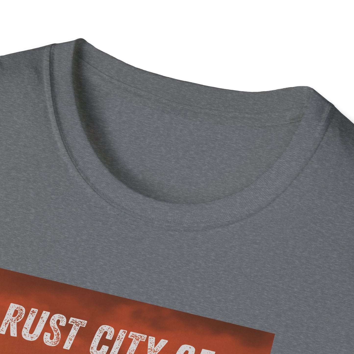 Rust City Gear Unisex Softstyle T-Shirt - Urban Fashion Tee, Casual Wear, Gift for City Lovers, Streetwear, Graphic Tee