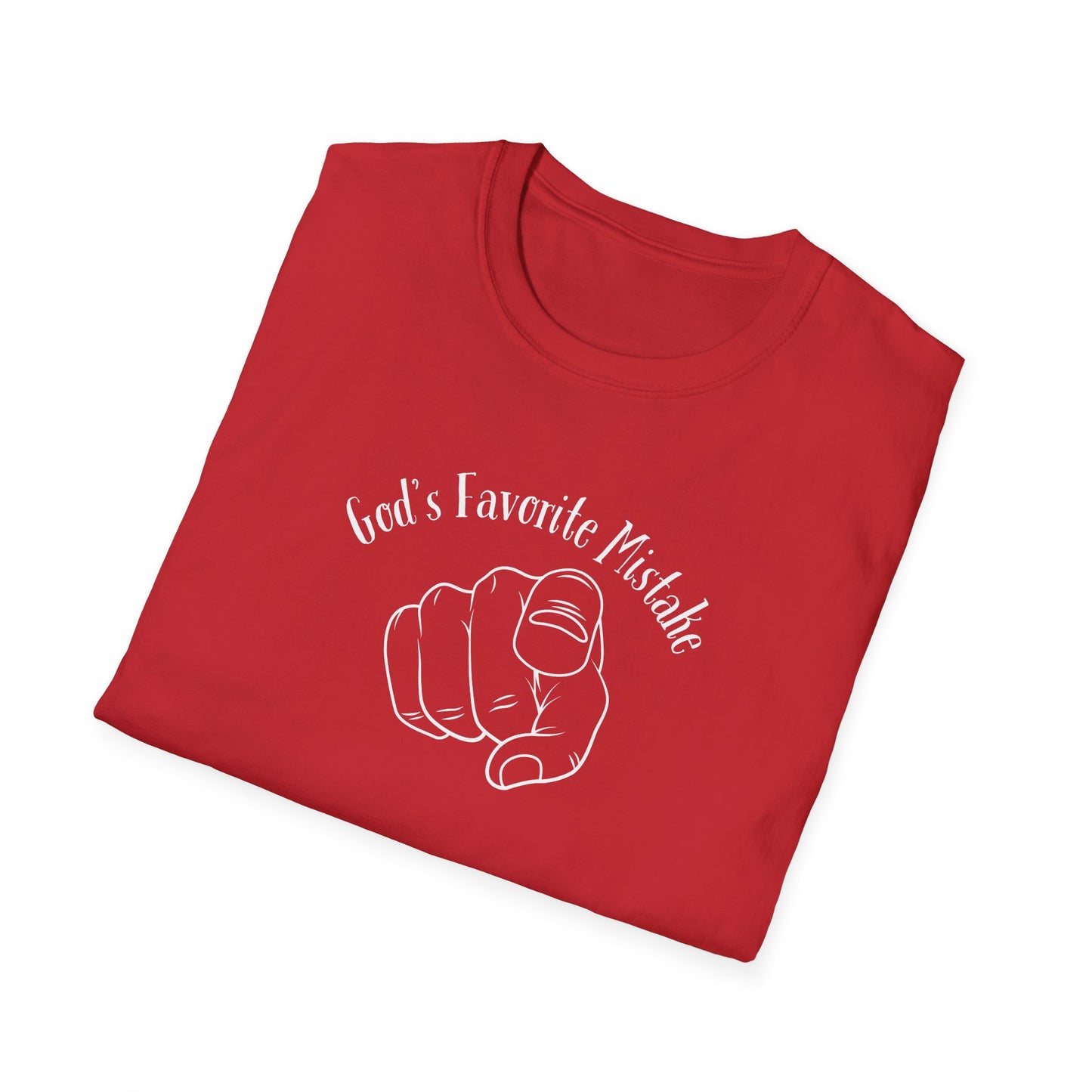 God's Favorite Mistake Unisex Softstyle T-Shirt, Father's Day Gift, Funny Dad Shirt, Casual Tee, Gift for Dads