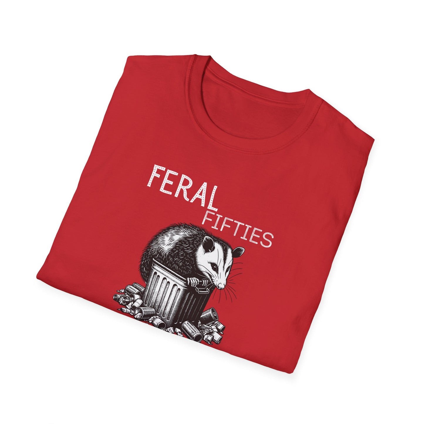 Feral Fifties T-Shirt, Unisex Softstyle Tee for Nature Lovers, Animal-themed Gift, Eco-Friendly Fashion, Casual Wear