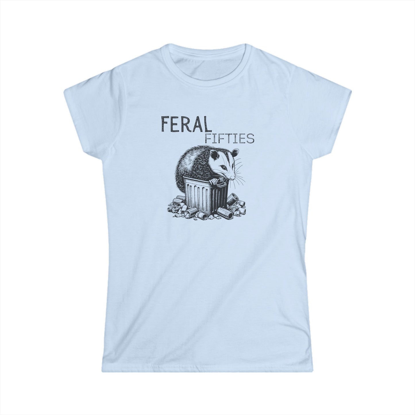 Feral Fifties Tee - Fun Graphic Women's Softstyle T-Shirt, Perfect for Birthdays, Casual Wear, Wildlife Lovers, Gift Idea
