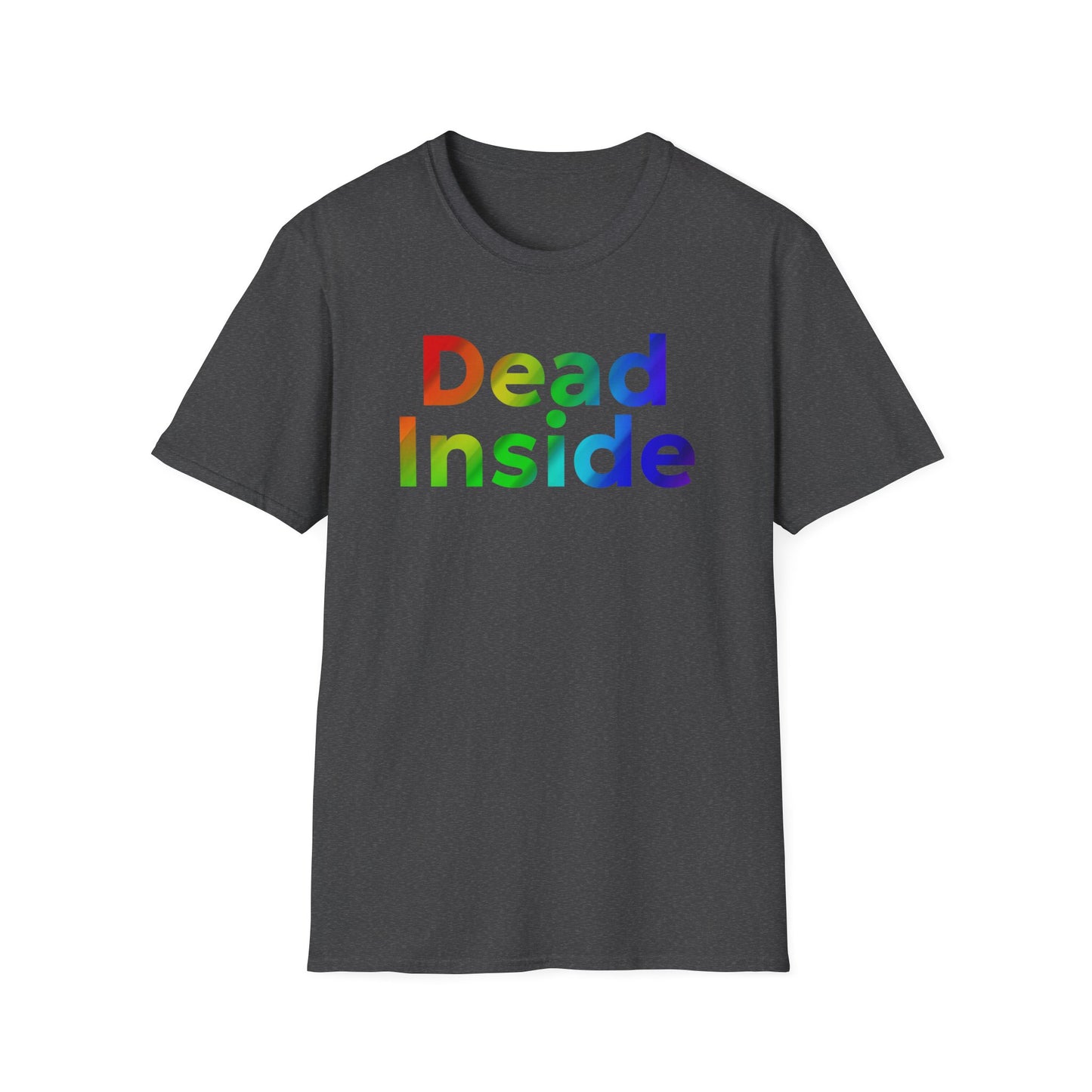 Colorful 'Dead Inside' Unisex Softstyle T-Shirt, Funny Graphic Tee, Casual Wear, Gift Idea, Everyday Comfort