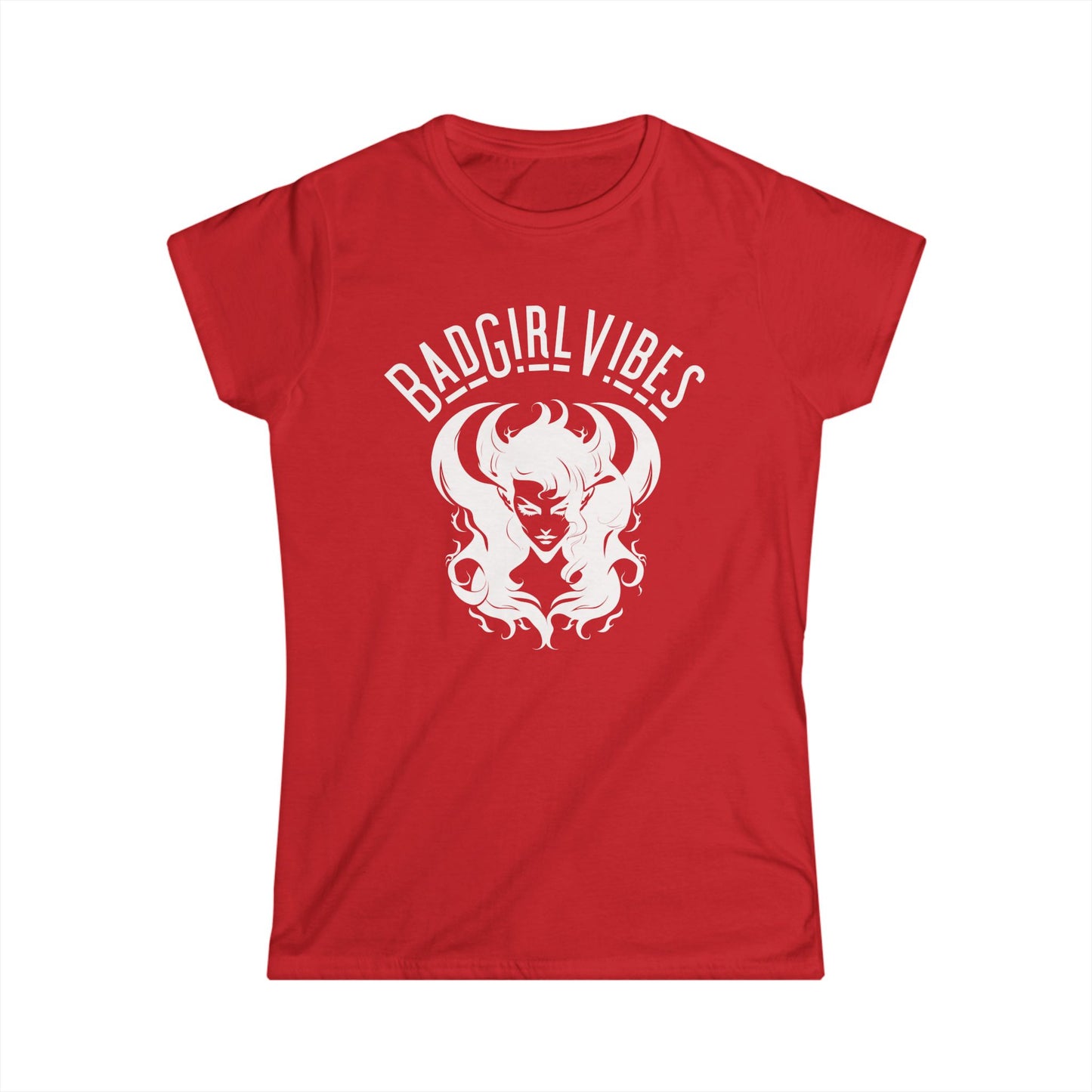 Bad Girl Vibes Women's Softstyle Tee, Trendy Graphic Tee, Casual Wear, Gift for Her, Birthday Gift, Fashion Statement Tee