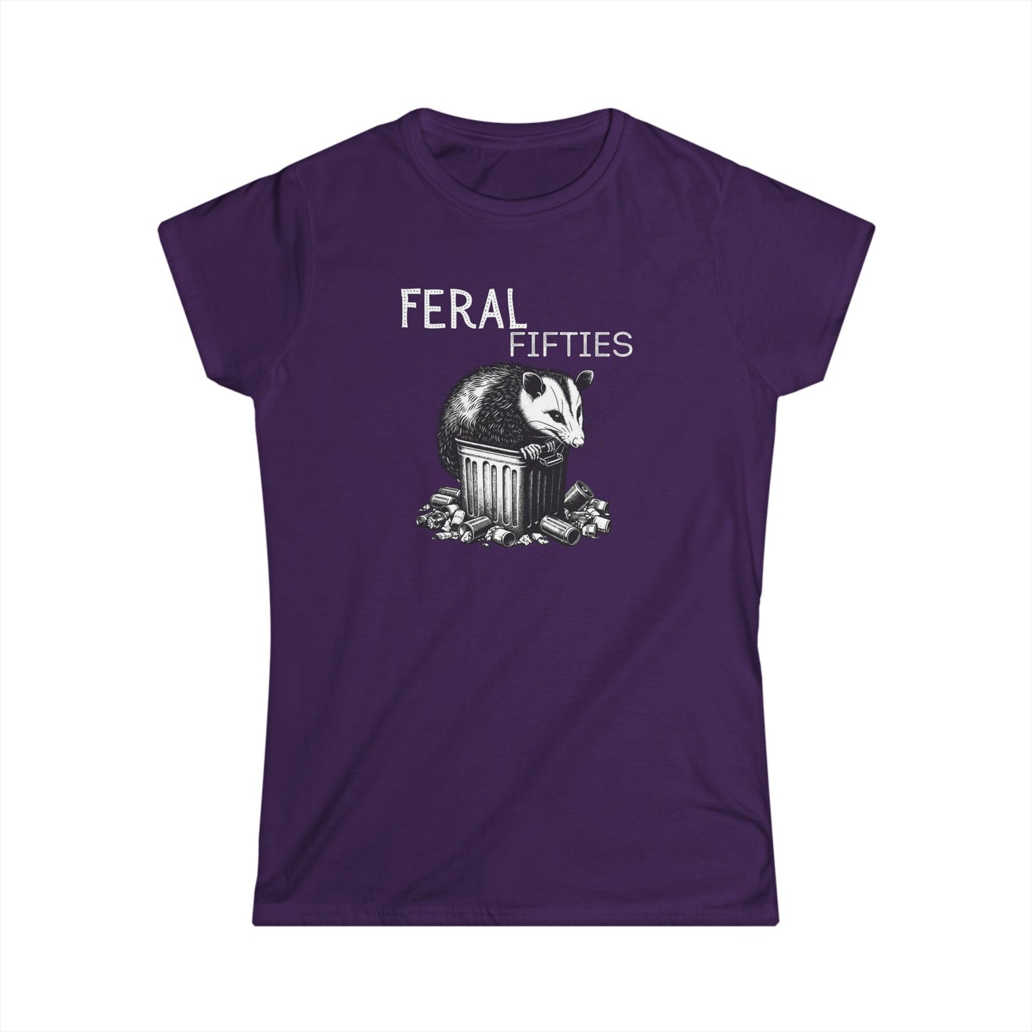 Feral Fifties Tee - Fun Graphic Women's Softstyle T-Shirt, Perfect for Birthdays, Casual Wear, Wildlife Lovers, Gift Idea