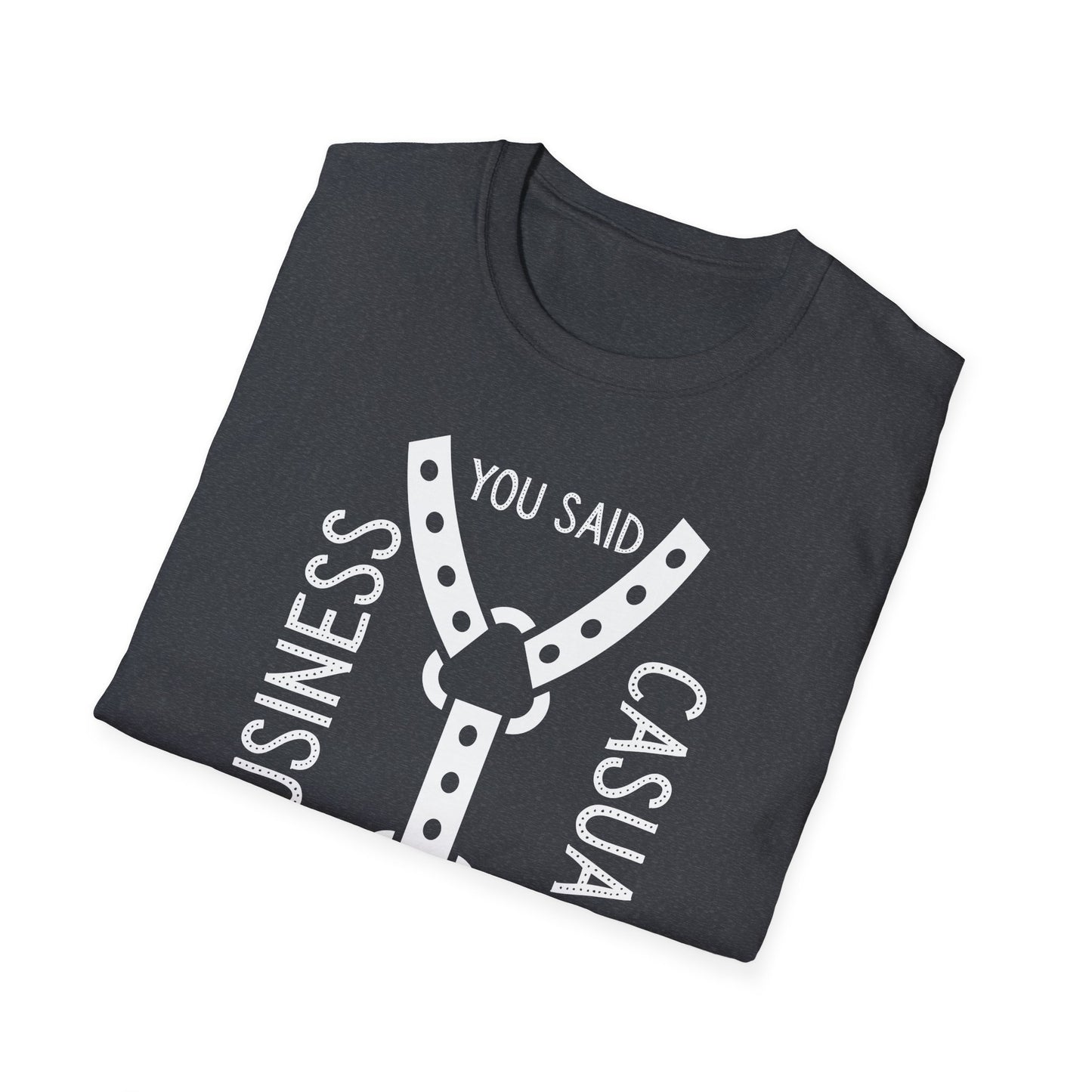 Bondage Casual Humor T-Shirt - Business Casual, Funny Tee for Work, Gift for Office Friends, Unisex Softstyle Shirt, Everyday Wear