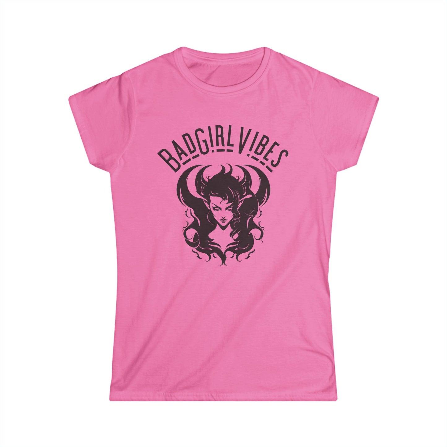 Bad Girl Vibes Women's Softstyle Tee, Trendy Graphic Tee, Casual Wear, Gift for Her, Birthday Gift, Fashion Statement Tee
