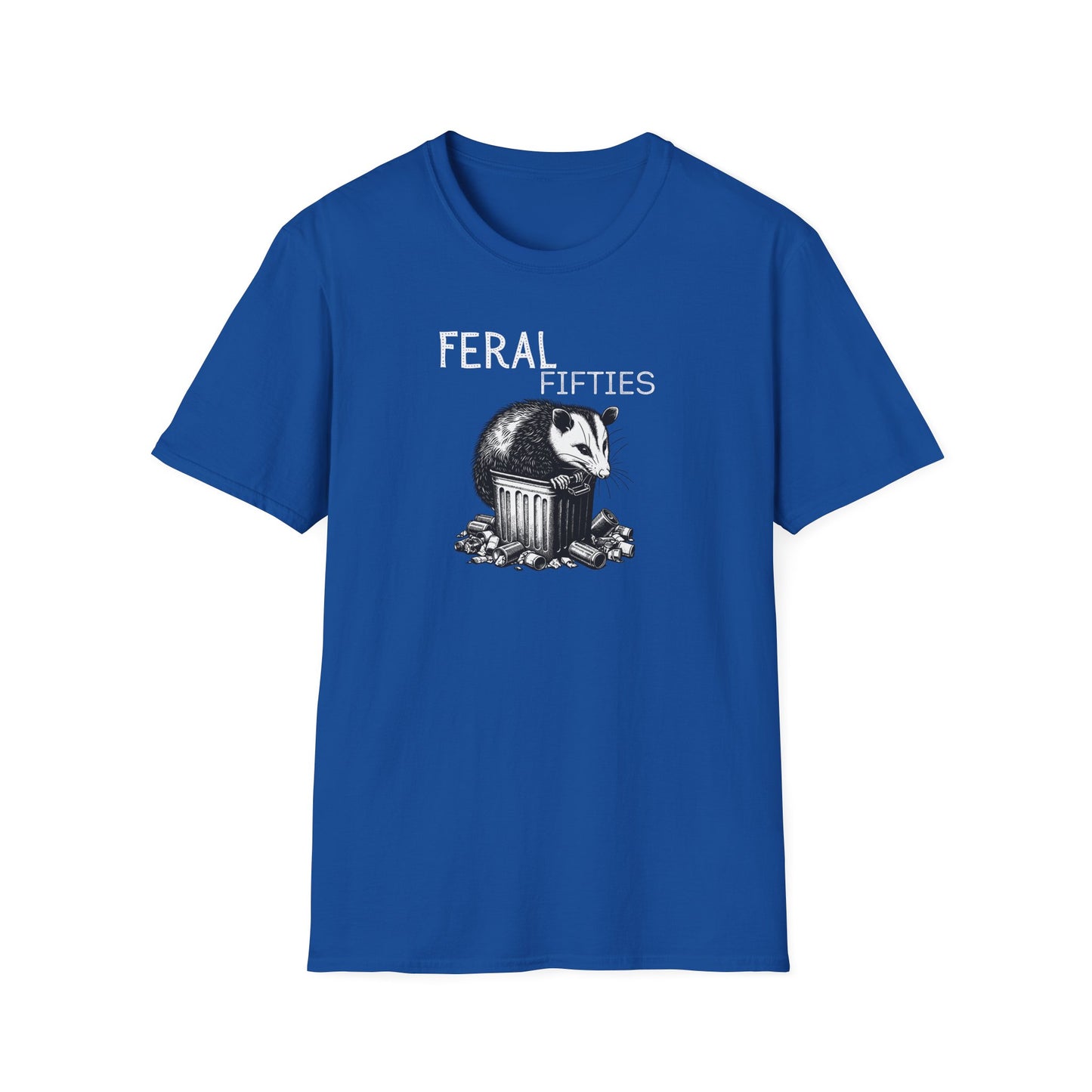 Feral Fifties T-Shirt, Unisex Softstyle Tee for Nature Lovers, Animal-themed Gift, Eco-Friendly Fashion, Casual Wear