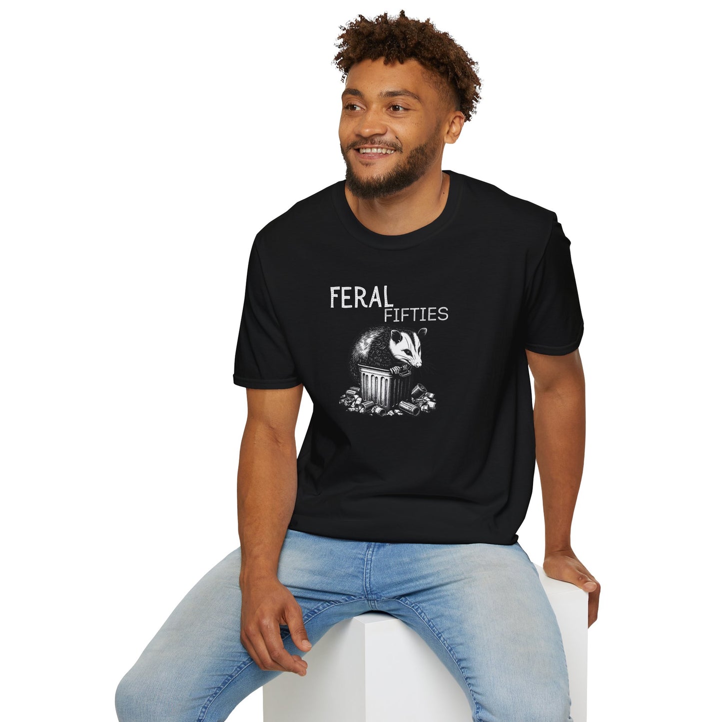 Feral Fifties T-Shirt, Unisex Softstyle Tee for Nature Lovers, Animal-themed Gift, Eco-Friendly Fashion, Casual Wear