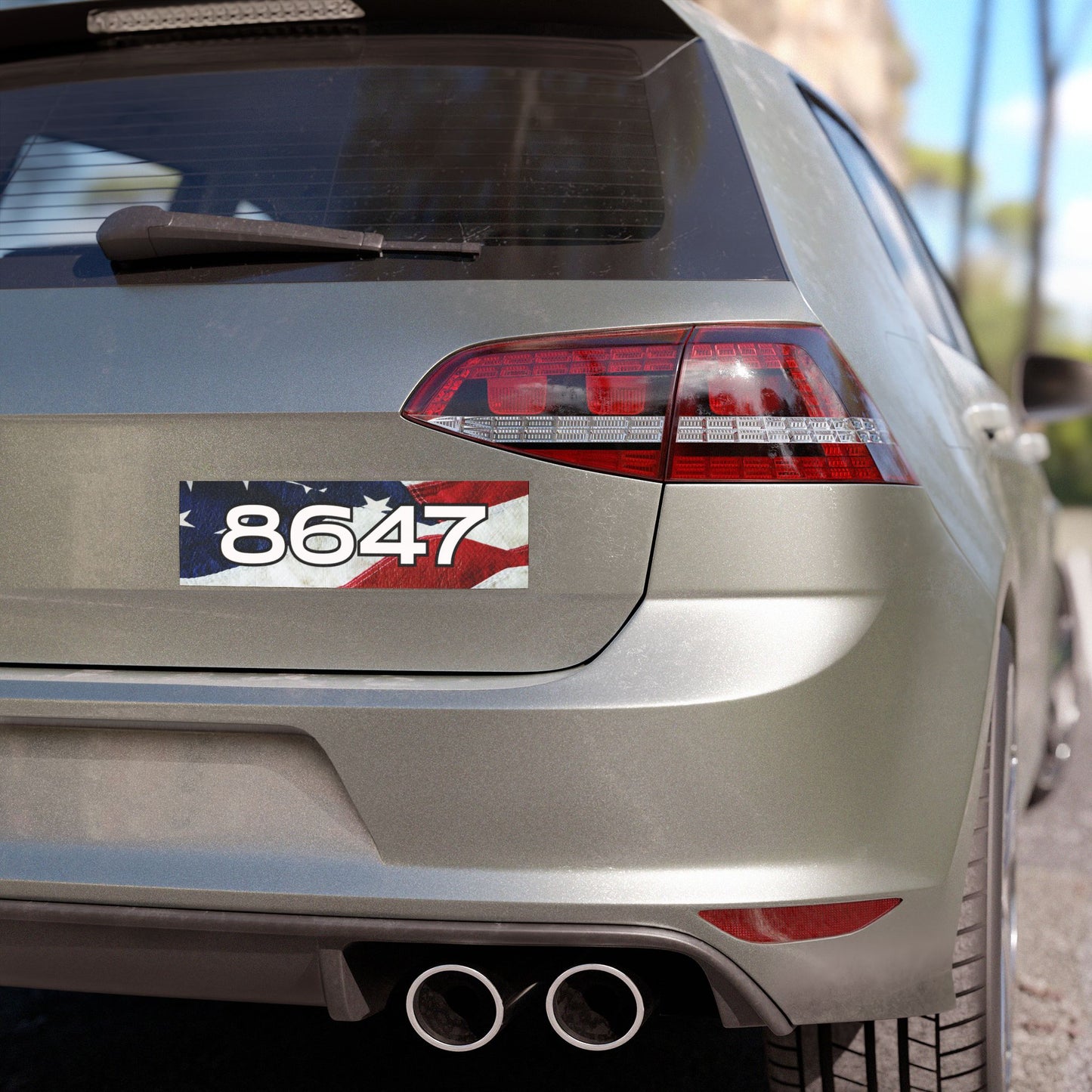 8647 Car Magnet - USA Flag Demand Removal of President