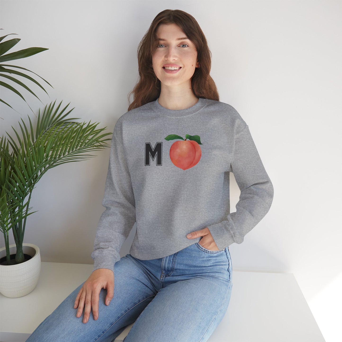 Impeach Unisex Crewneck Sweatshirt, Cozy Graphic Sweatshirt, Comfortable Layer, Gift for Peach Lovers, Casual Fall Apparel