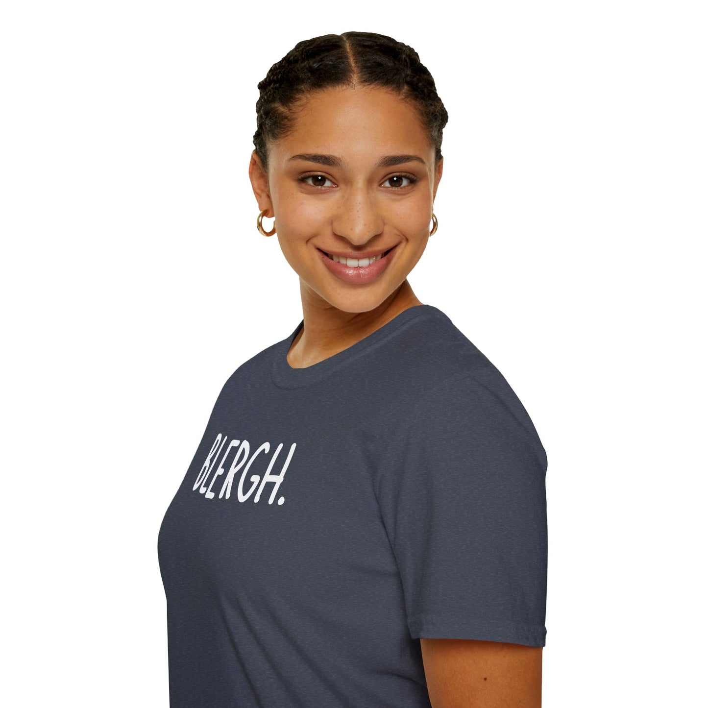 Blergh. Unisex Softstyle T-Shirt - Casual Wear, Funny T-Shirt, Gift for Friends, Relaxed Fit, Everyday Comfort