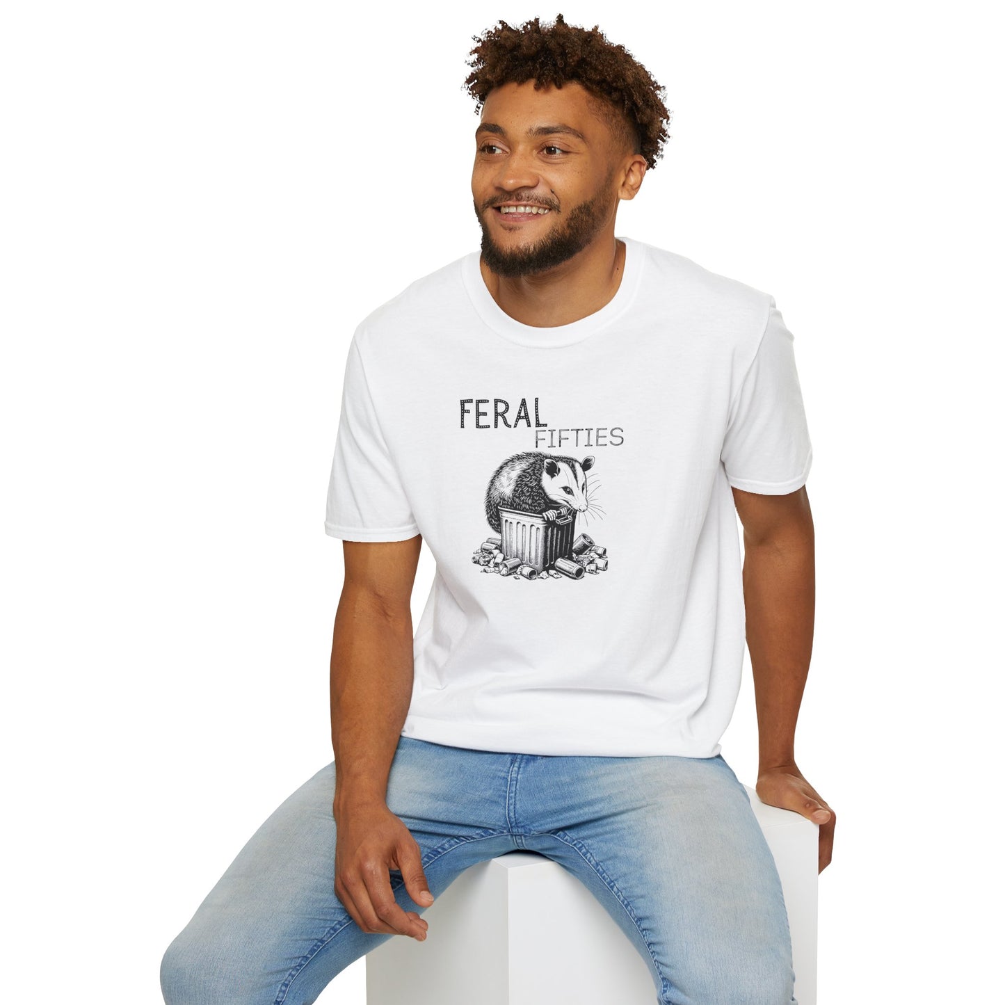 Feral Fifties T-Shirt, Unisex Softstyle Tee for Nature Lovers, Animal-themed Gift, Eco-Friendly Fashion, Casual Wear