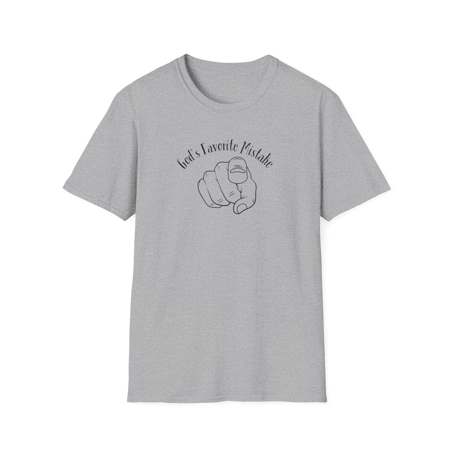 God's Favorite Mistake Unisex Softstyle T-Shirt, Father's Day Gift, Funny Dad Shirt, Casual Tee, Gift for Dads